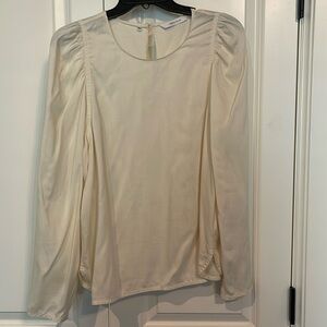 Rebecca Taylor cream blouse, LIKE NEW Size XL (fits like a L)